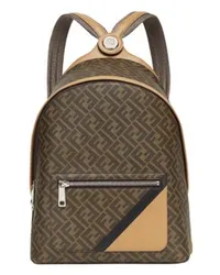 Fendi Fendi Chiodo Diagonal Rucksack Brown