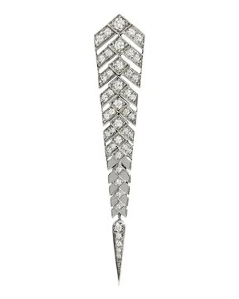 STATEMENT Ohrring Stairway M Diamanten & Silber Silver