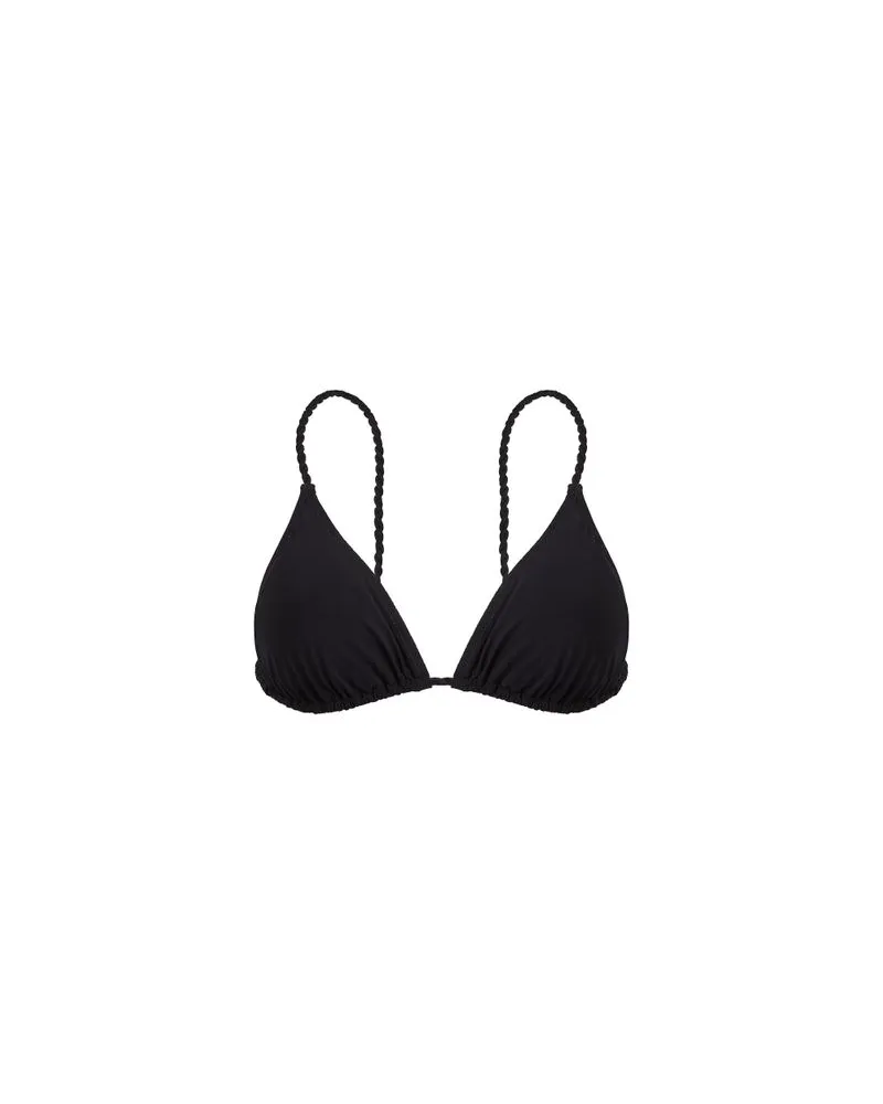 Vilebrequin Triangel-Bikinitop mit Schnüren Tresses Black