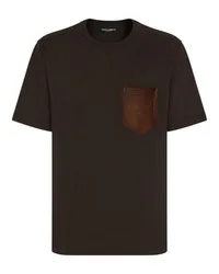 Dolce & Gabbana T-Shirt mit Logo Brown