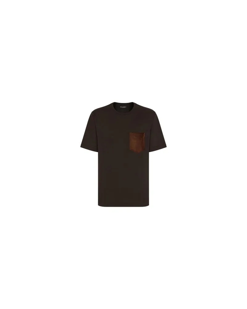 Dolce & Gabbana T-Shirt mit Logo Brown