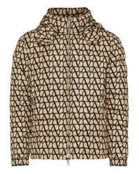 Valentino Garavani Bedruckte Daunenjacke Toile Iconographe Beige