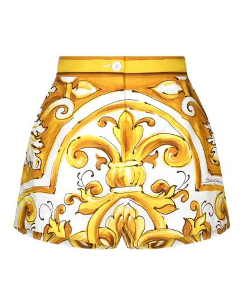 Dolce & Gabbana Majolika-Shorts Multicolor