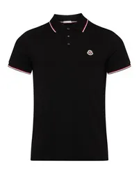 Moncler Kurzärmeliges Poloshirt Black