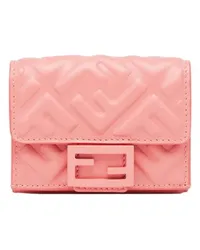 Fendi Micro-Trifold-Portemonnaie Baguette Pink