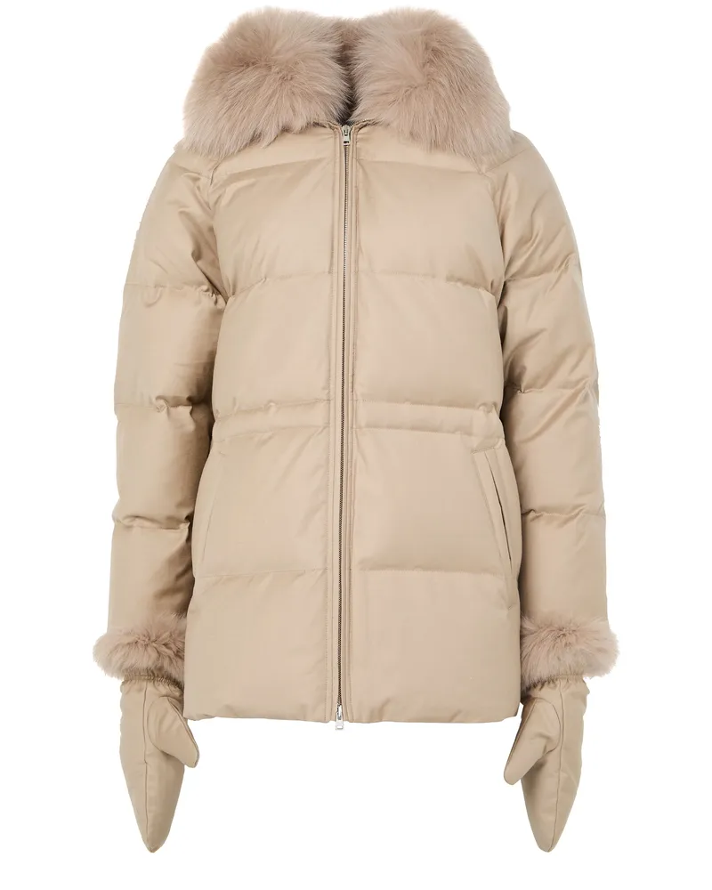 Yves Salomon Daunenjacke mit Kragen aus Fuchspelz 