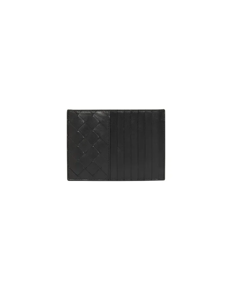 Bottega Veneta Intrecciato coin case with card slots Black