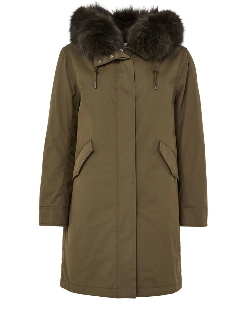 Yves Salomon Parka aus Baumwolle mit Kapuze 