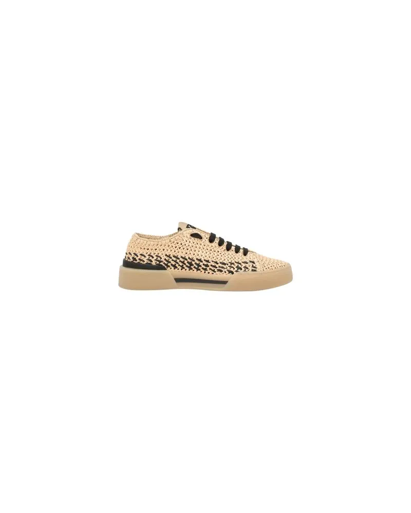 Dolce & Gabbana Makramee-Raffia-Sneakers New Roma Multicolor