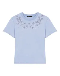 Maje T-Shirt mit Strassbesatz Blue