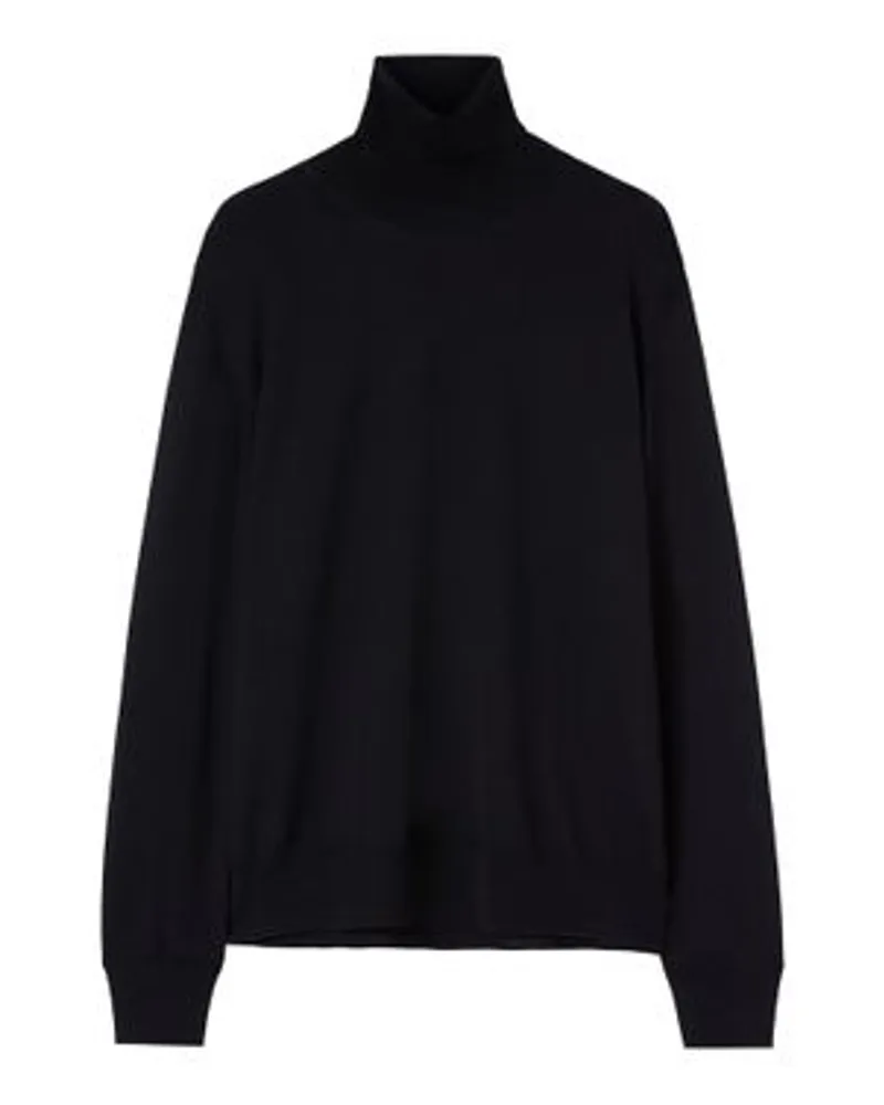 Jil Sander Pullover mit Stehkragen Black