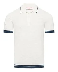 Orlebar Brown Maranon cotton and linen polo White