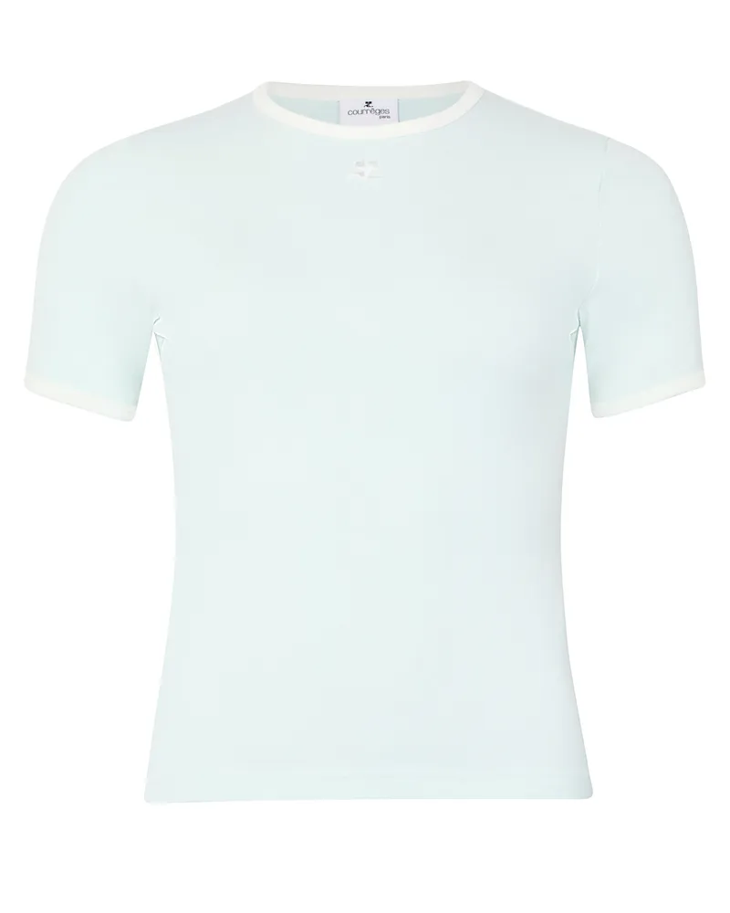 Courrèges Kontrast-T-Shirt Signature 