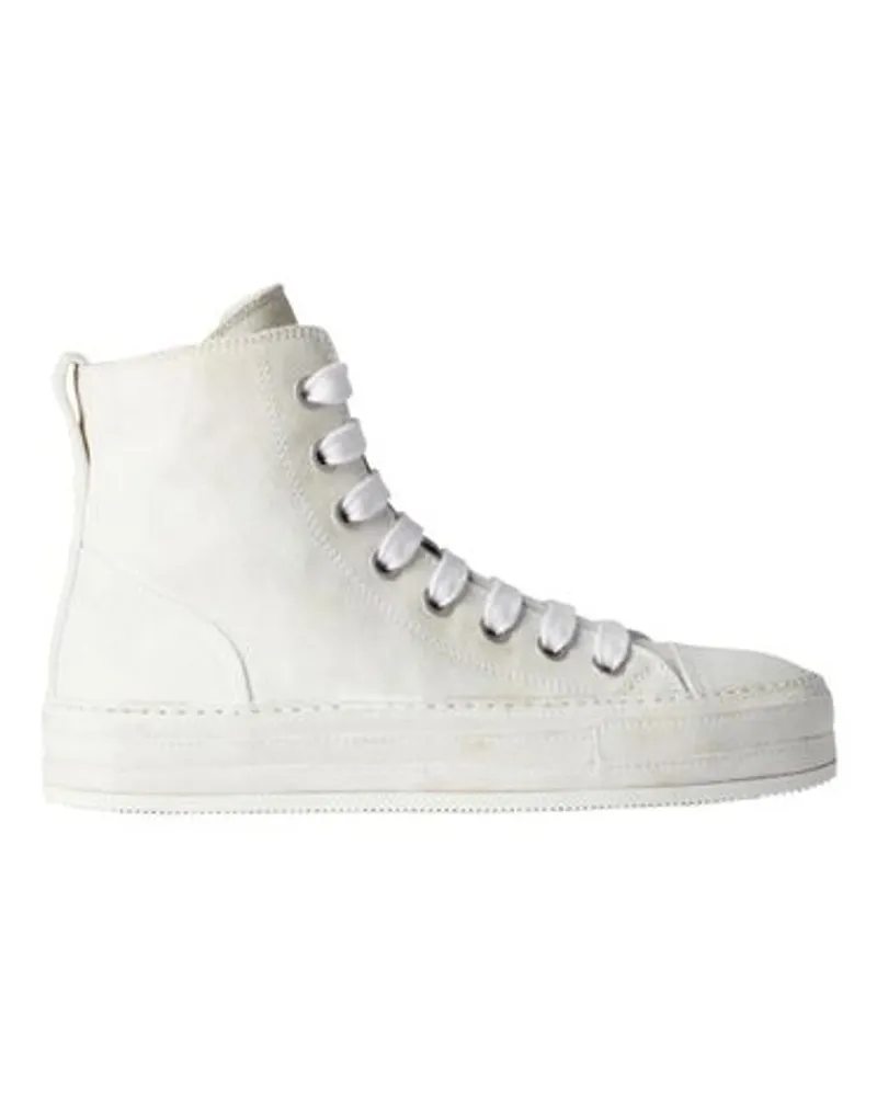Ann Demeulemeester High Top Sneakers Raven White