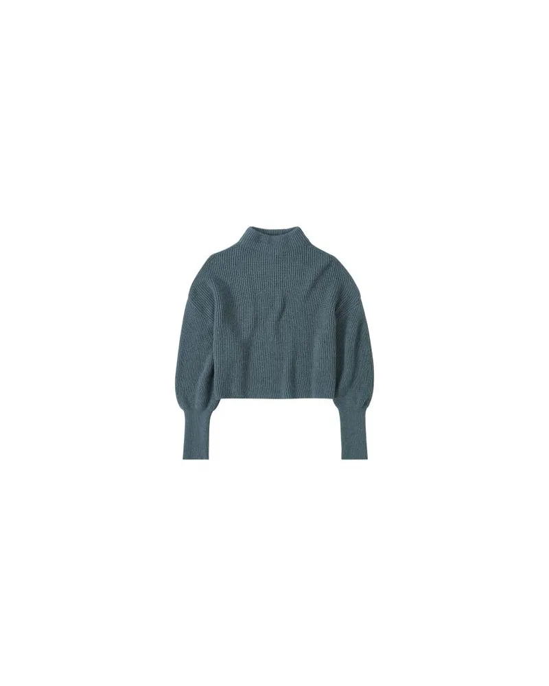 Closed Cropped Pullover mit Stehkragen Green