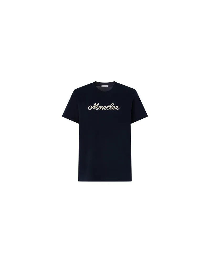 Moncler T-Shirt mit Logo Blue