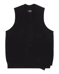 Maison Margiela Gauge 7 Distressed Sleeveless Knit Mini Dress Black