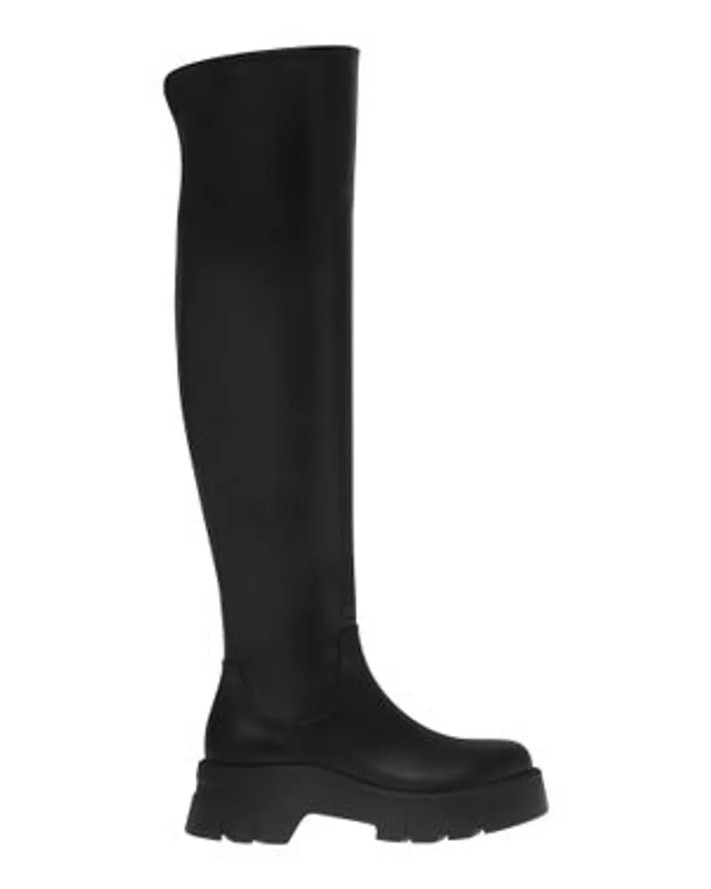 Gianvito Rossi Stiefel Montey Cuissard Black