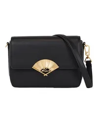 Karl Lagerfeld Mittelgroße Crossbody-Tasche mit K/Signatur-Fächer Black