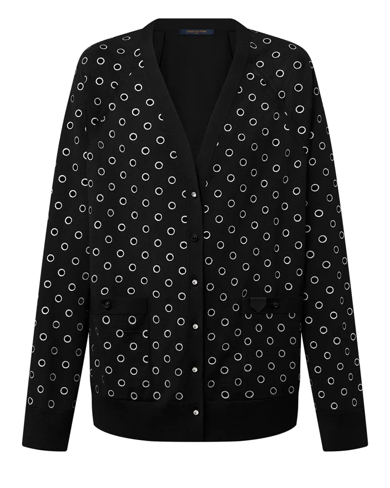 Louis Vuitton Cardigan mit Punkt-Motiv aus Samt 