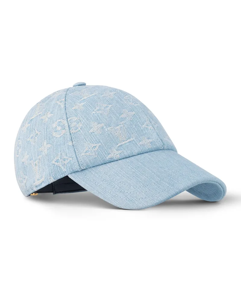 Louis Vuitton Monogram Denim Mütze Blue