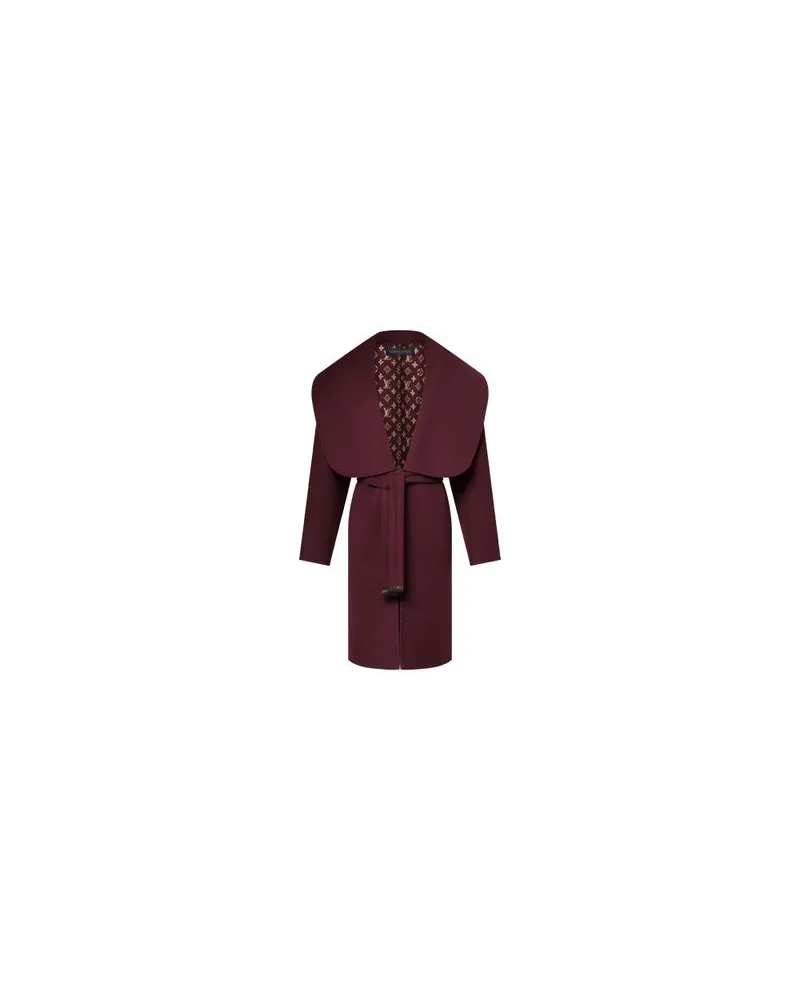 Louis Vuitton Langer Mantel mit weitem Kragen Purple