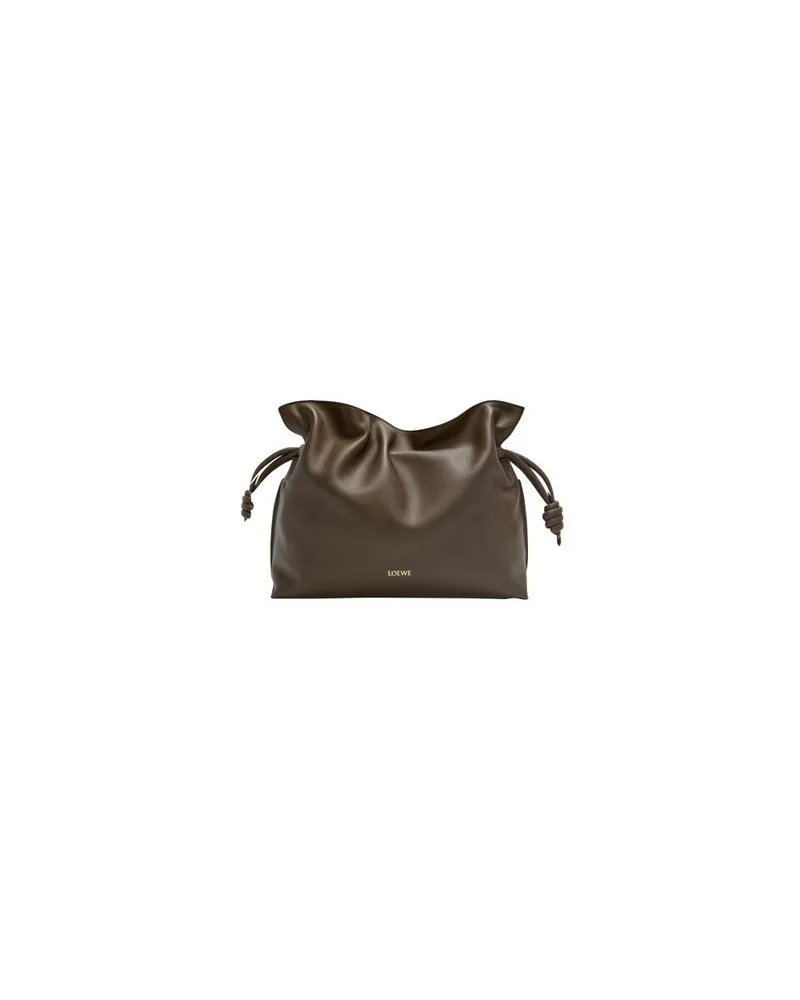 Loewe Medium Flamenco clutch in nappa calfskin Brown