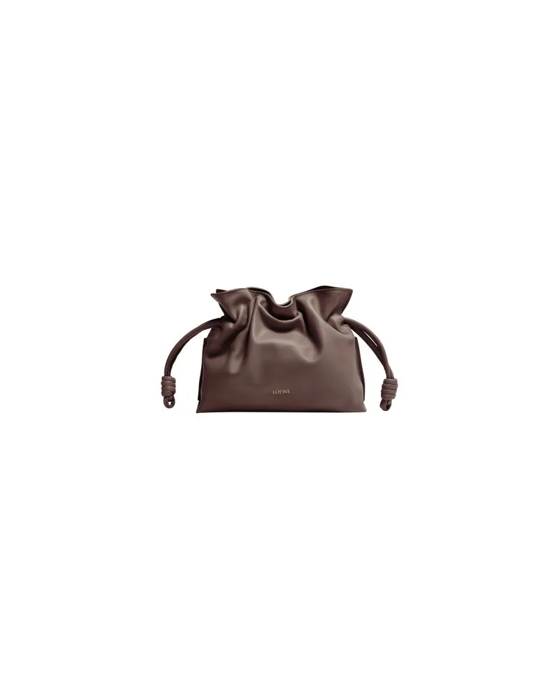 Loewe Medium Flamenco clutch in nappa calfskin Brown