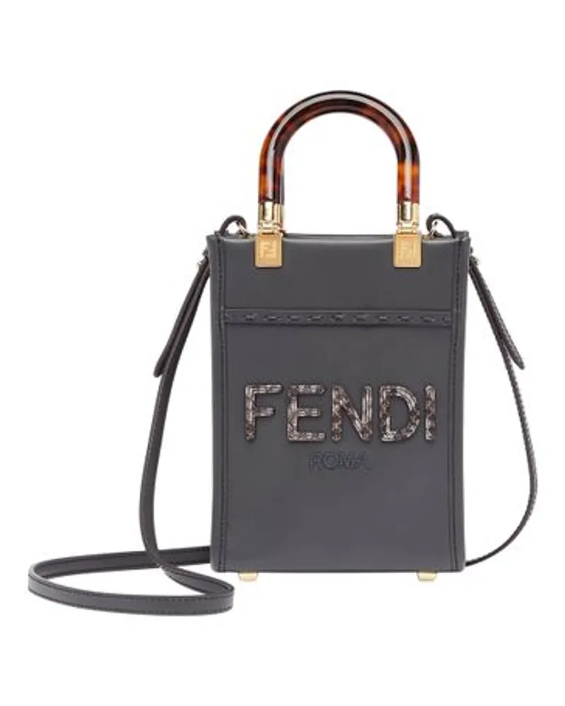 Fendi Mini Sunshine Shopper Grey