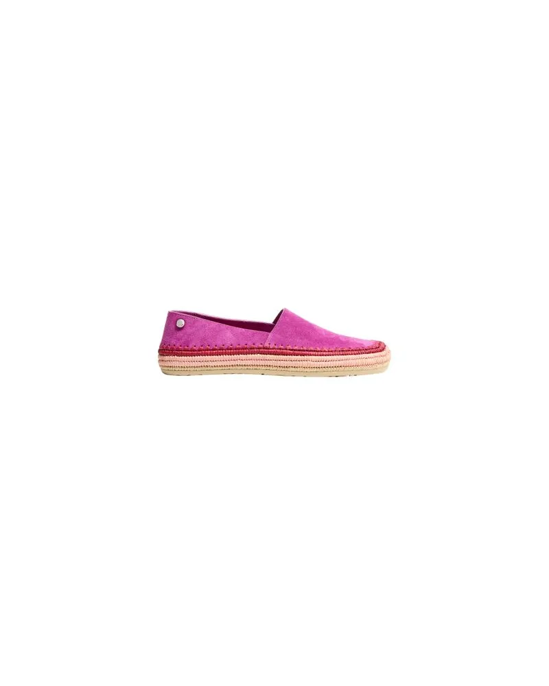 Loewe Espadrilles Rio aus Wildleder und Raffia Pink