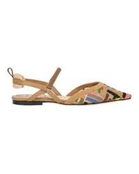 Fendi Slingback Colibrì Lite in spitz zulaufender Multicolor