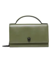 Alexander McQueen Mittelgroße Skull Tasche mit Griff an der Oberseite Green