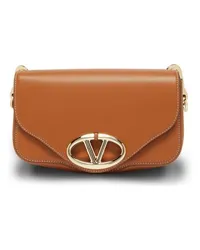 Valentino Garavani Mini-Umhängetasche mit Logo Brown