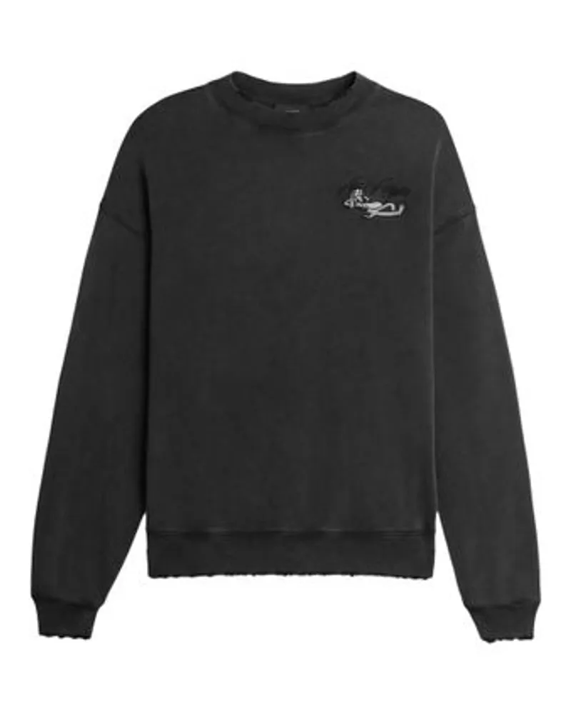 Axel Arigato Sweatshirt in Distressed-Optik Wes Black