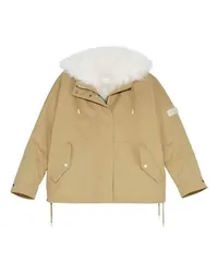 Yves Salomon Kurzer, wendbarer Parka Beige