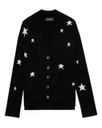 Zadig & Voltaire Strickjacke Mirka Stars Kaschmir Black