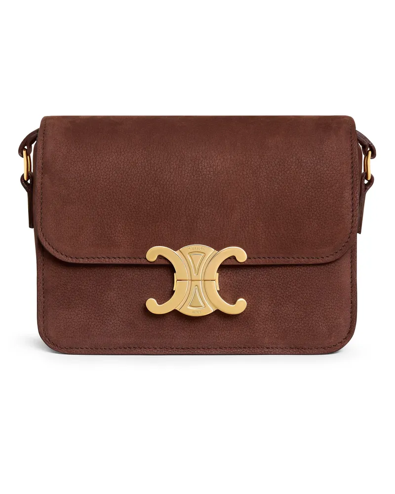 Celine Teen Triomphe tasche aus genarbtem nubuk-kalbsleder 