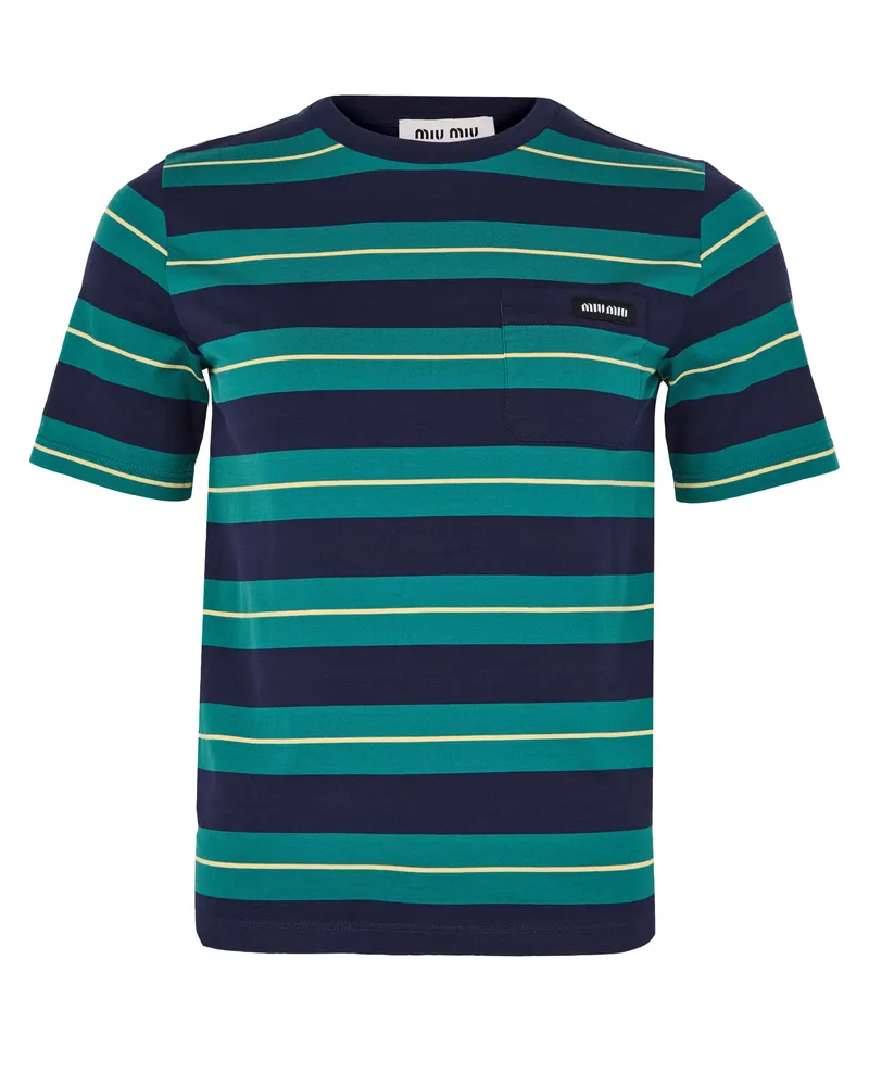 Miu Miu Gestreiftes T-Shirt 