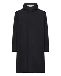 Thom Browne Lange Daunenjacke mit Kapuze Black