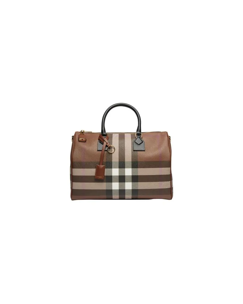 Burberry Bowlingtasche Medium mit Karomuster Brown