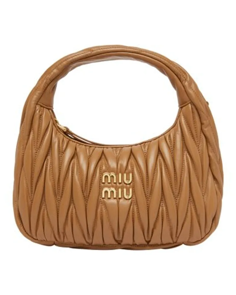 Miu Miu Hobo-Tasche Miu Wander Brown