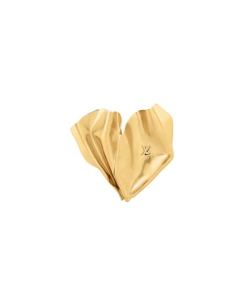 Louis Vuitton LV Sculptural Brooch Gold