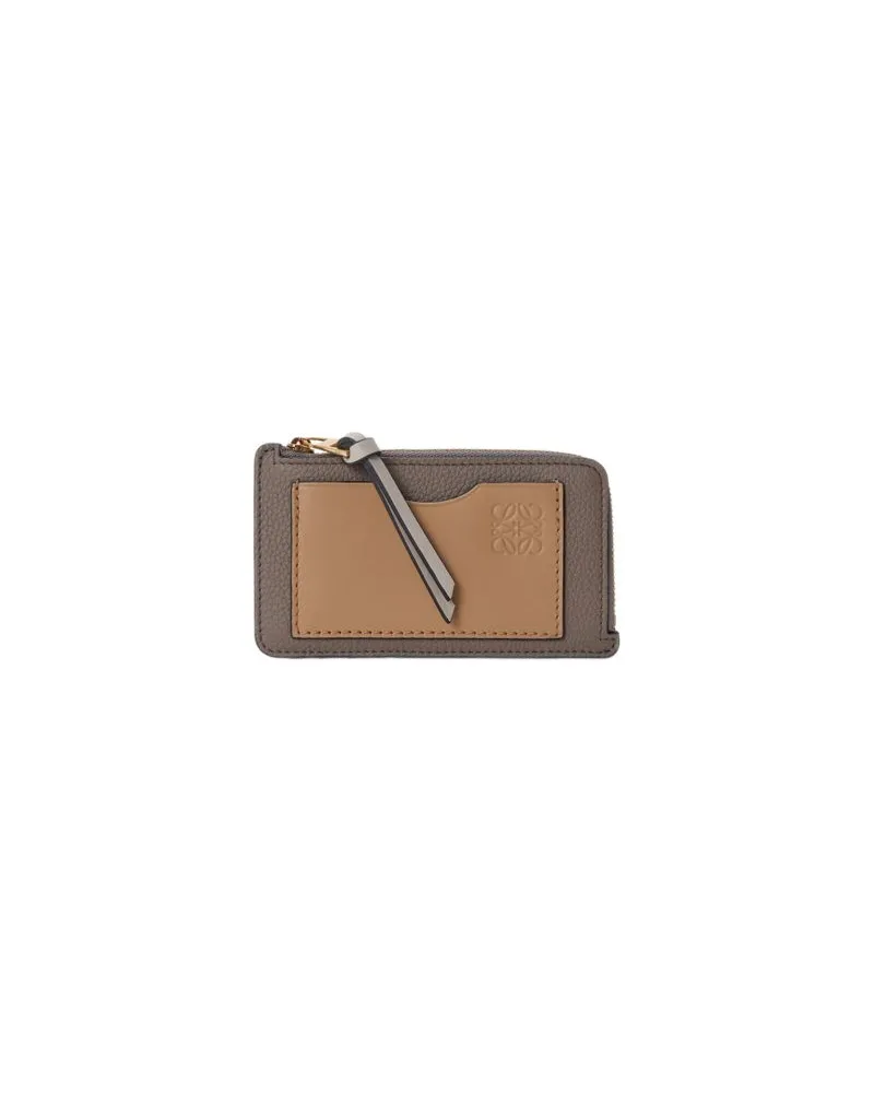 Loewe Coin cardholder in soft grained calfskin Grey