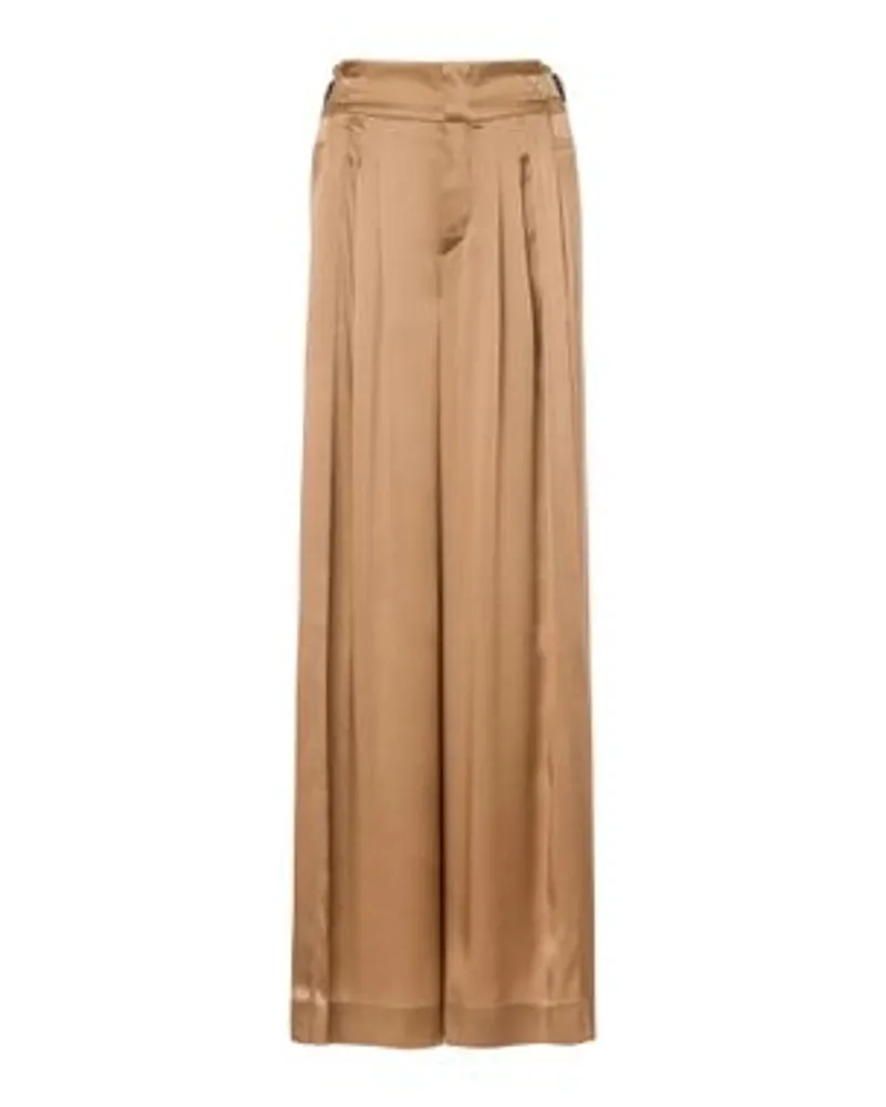 Alberta Ferretti Hose mit weiten Beinen Brown