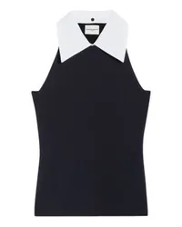 Claudie Pierlot Tanktop mit Hemdkragen Blue