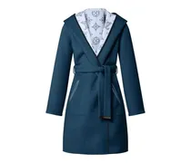 Langer Wickelmantel zum Wenden mit Kapuze