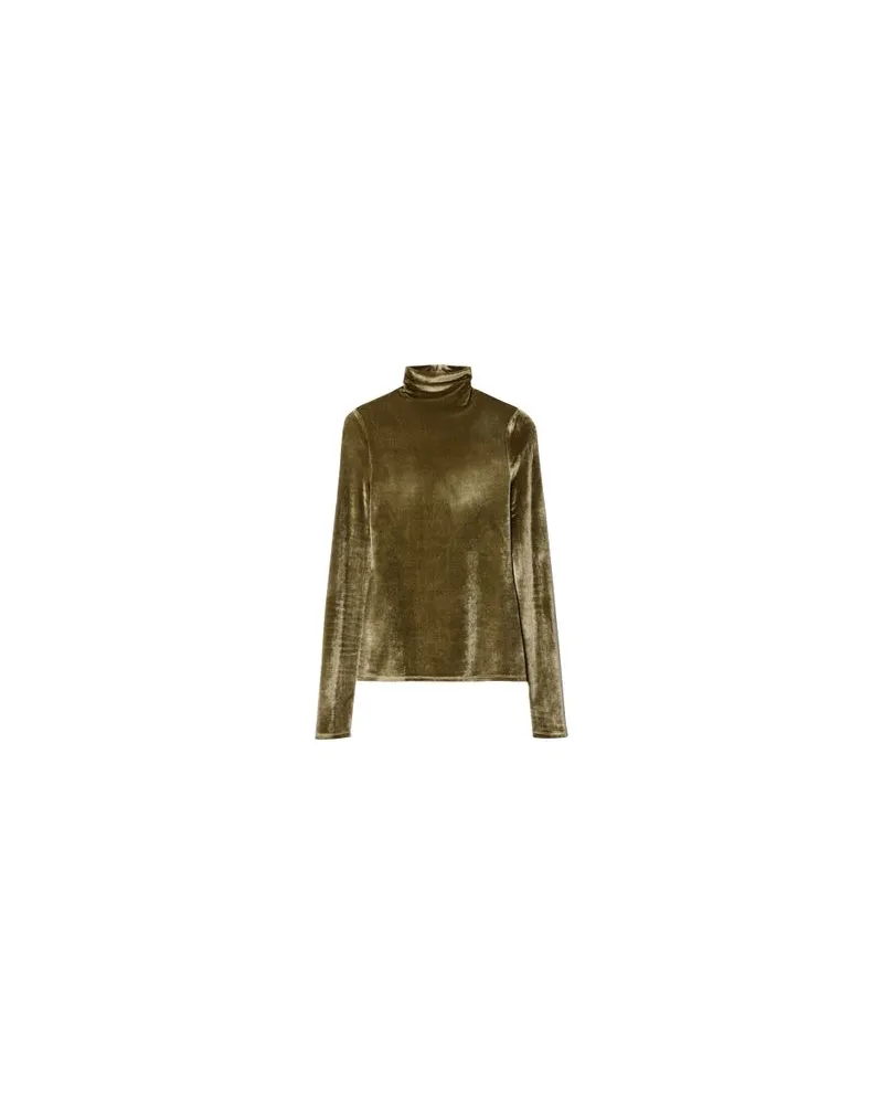 Christophe Lemaire Anliegendes Top mit Stehkragen Gold