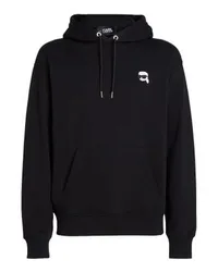 Karl Lagerfeld K/Ikonik Karl Kapuzenpullover mit Aufnäher Black