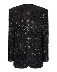 Balmain Lurex-Jacke mit Pailletten Black