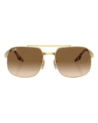 Ray Ban Quadratische Sonnenbrille RB3699 Gold